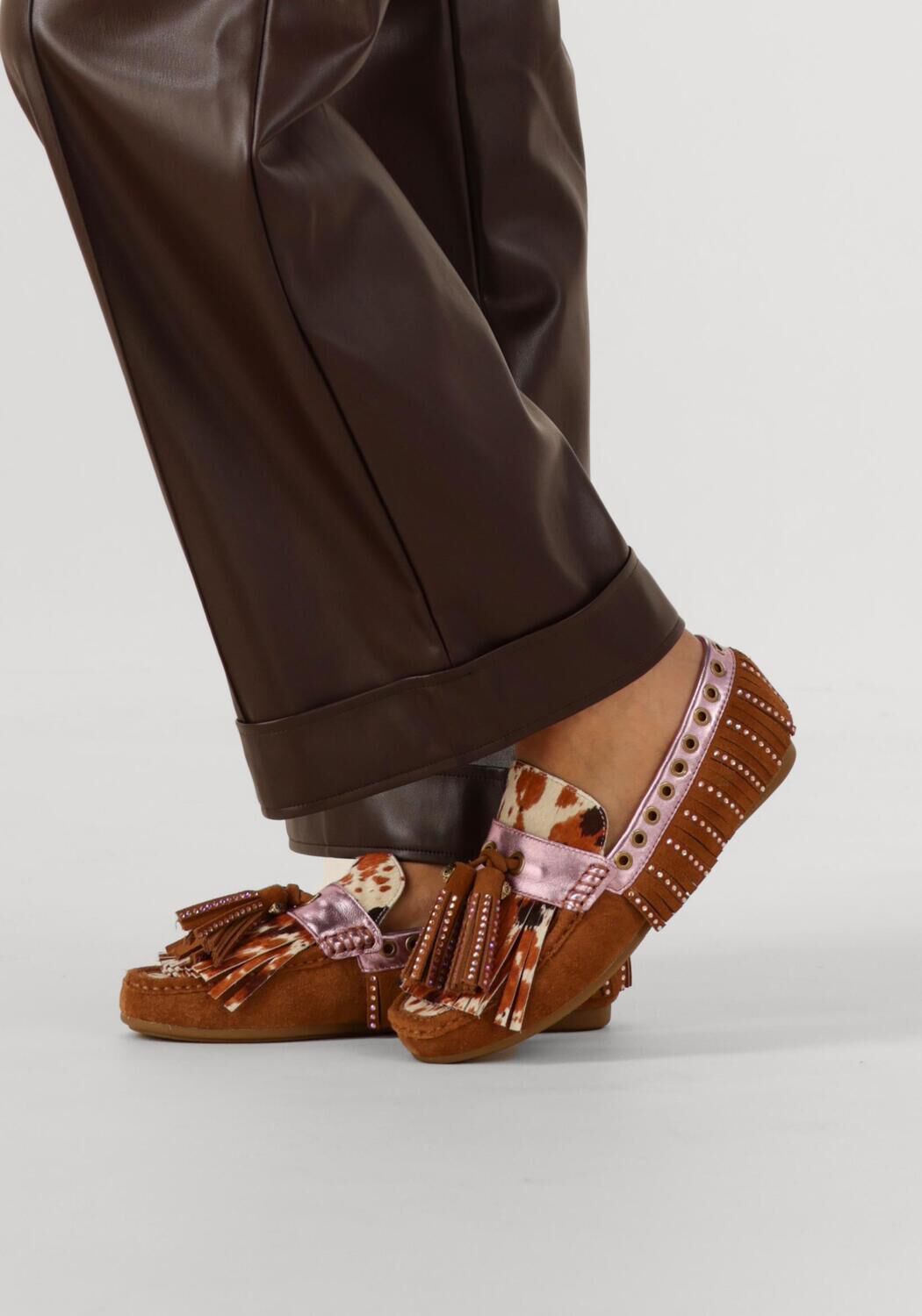 Bruine KURT GEIGER LONDON Mocassins TASSEL FRINGE - large