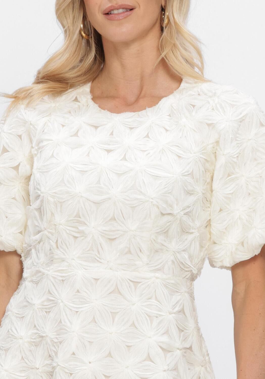 Gebroken wit FREEBIRD Jurken WV-3D-VOILE-FLOWER-26-1 - large