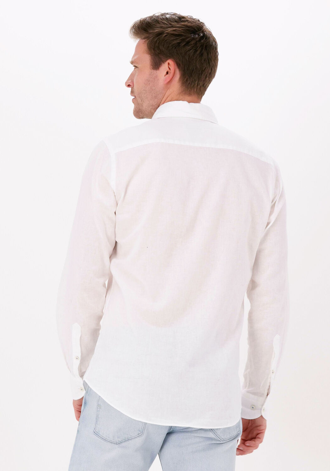 witte profuomo casual overhemd hartger w cotton linnen