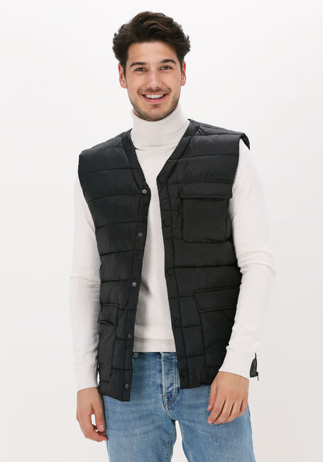 Zwarte ANERKJENDT Bodywarmer AKRASMUS PADDED GILET - large