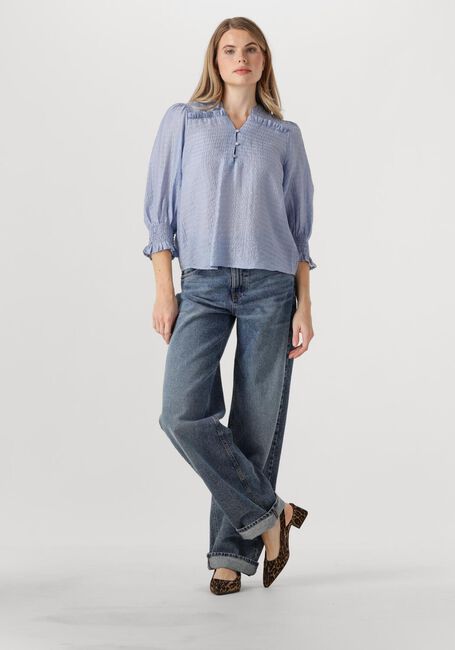 Lichtblauwe CO'COUTURE Blouses CHARLIECC FRILL SS SHIRT - large