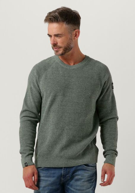 Groene VANGUARD Trui CREWNECK COTTON MOULINE - large