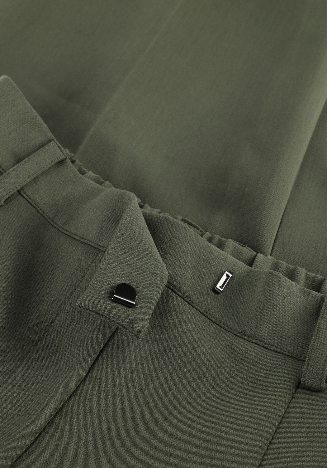 Khaki ANOTHER LABEL Wijde broek MOORE PLEATED PANTS - large