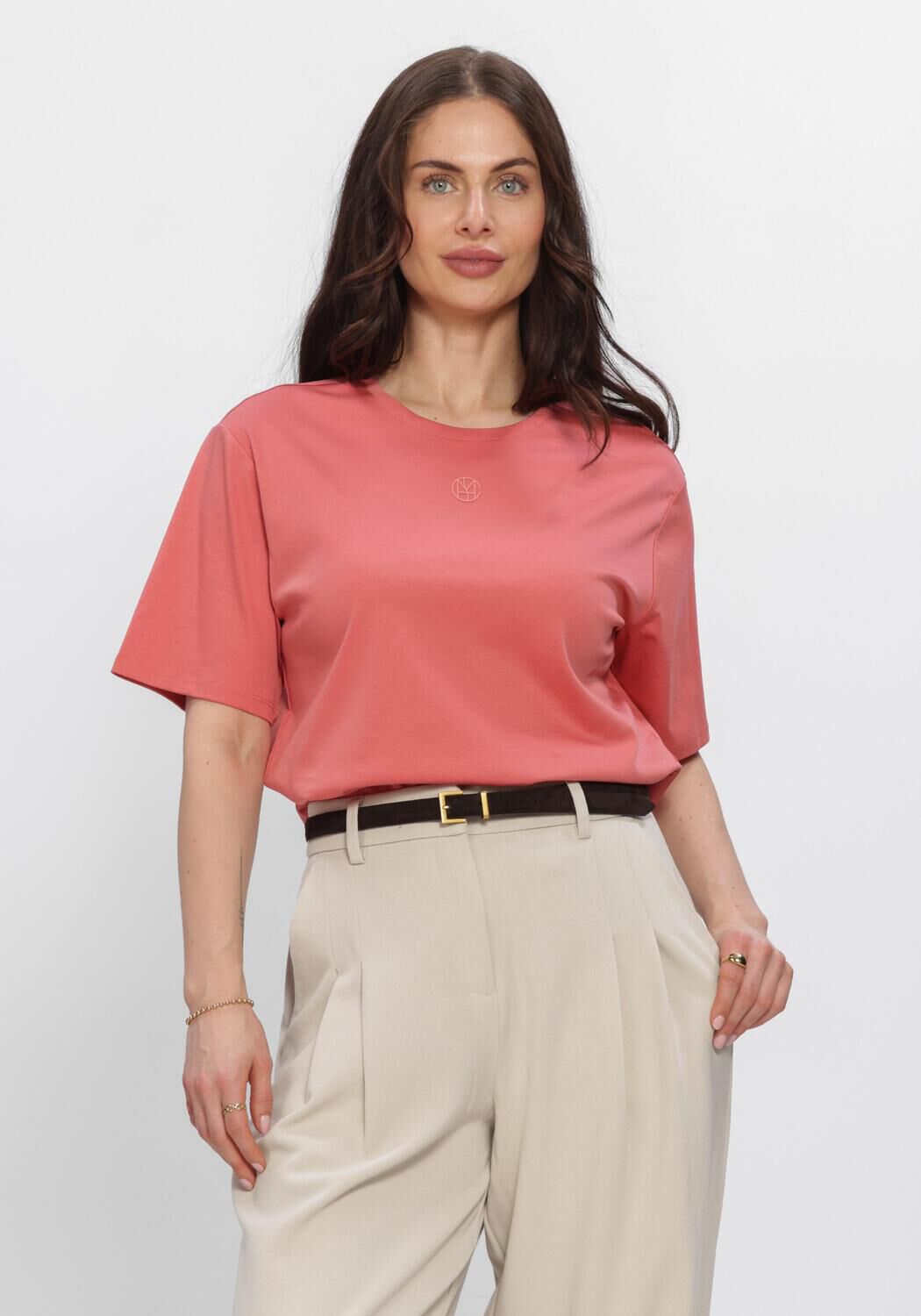 Roze MSCH COPENHAGEN T-shirt MSCHMELEA ICON TEE - large