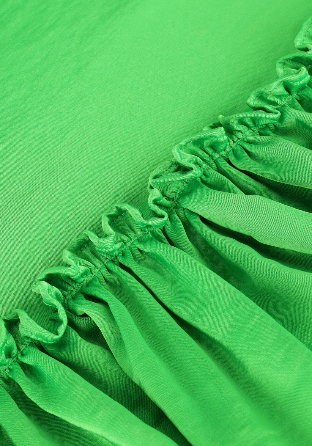 Groene Y.A.S. Mini jurk YASELEANOR SL HALTERNECK DRESS - large