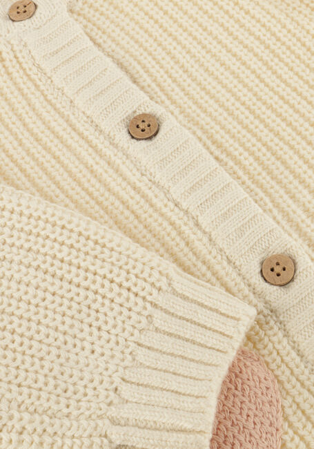 Creme LIL' ATELIER Vest NBFEMLEN LEN LS KNIT CARD LIL - large