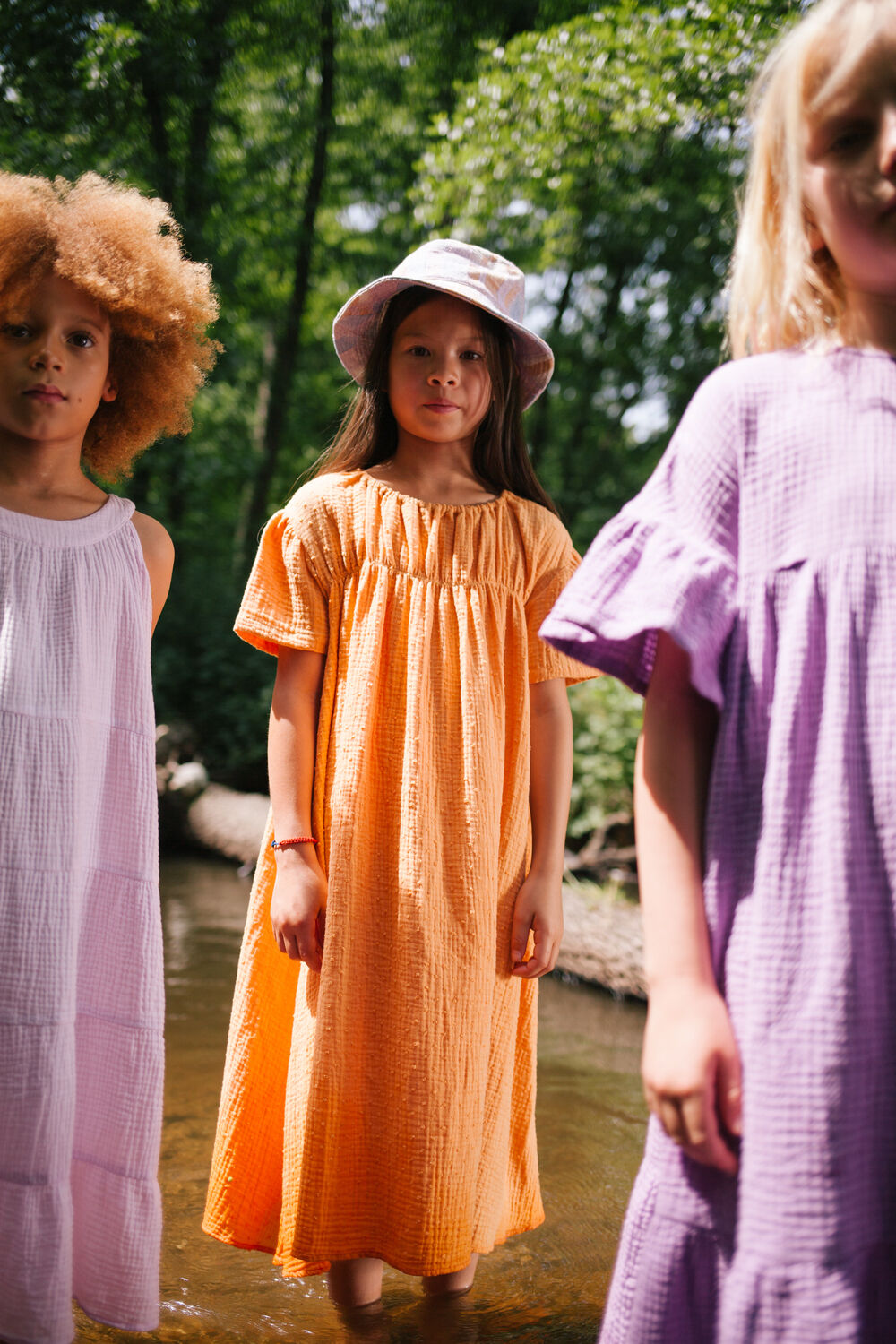 Perzik DAILY BRAT Maxi jurk LUCIA DRESS Omoda