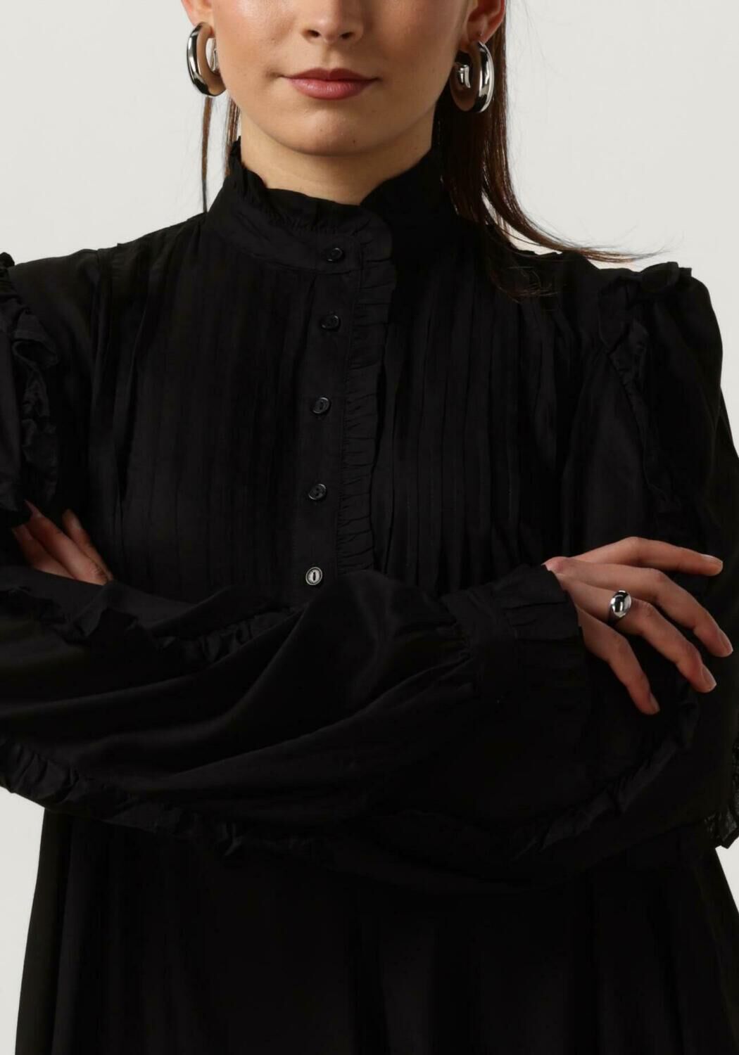 EST'SEVEN Dames Jurken Lizzy Long Dress Zwart