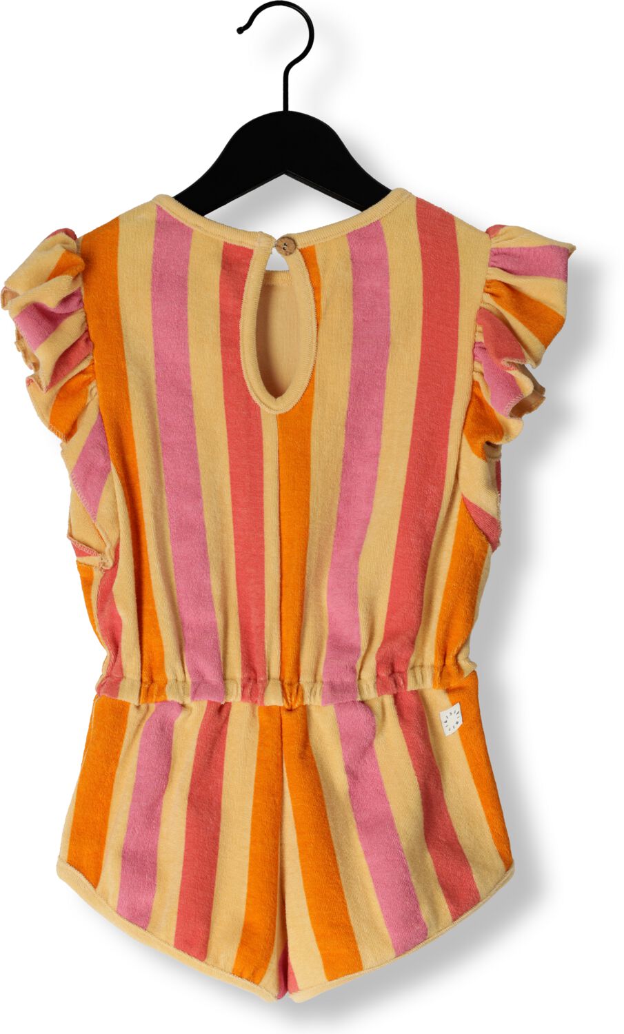 Sproet & Sprout Meisjes Jumpsuits Ruffle Terry Jumpsuit Stripes Beige