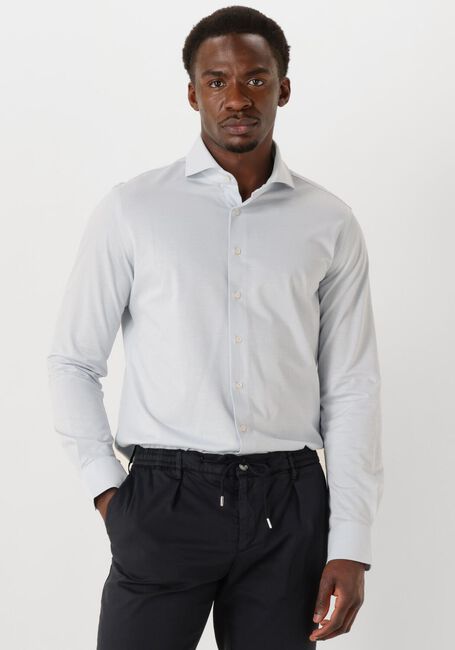Lichtblauwe PROFUOMO Klassiek overhemd SHIRT X-CUTAWAY JAPANESE KNITTED - large