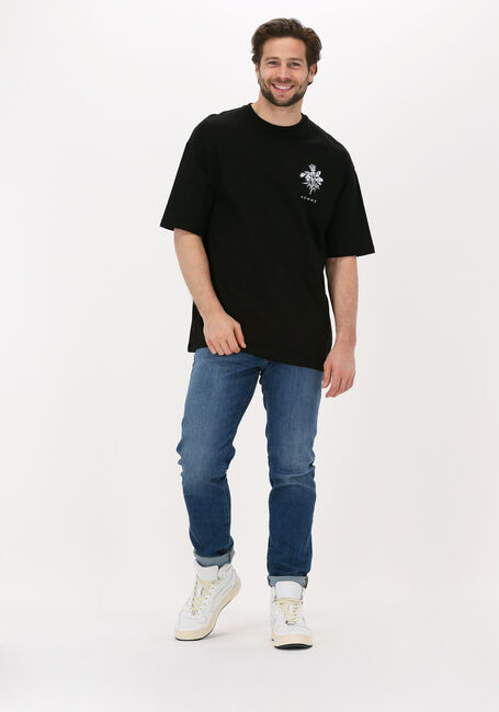 Zwarte SELECTED MEN T-shirt SLHLOOSE-PAW SS O-NECK TEE EX - large