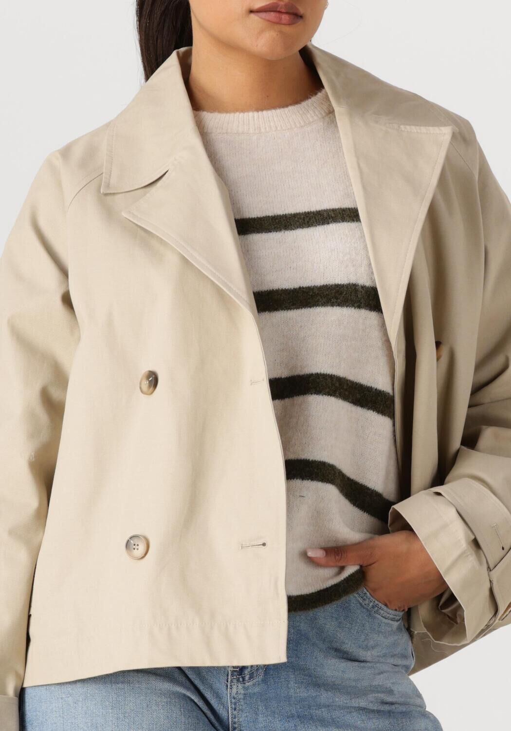 SELECTED FEMME Dames Jassen Slfcilo Short Trenchcoat Beige