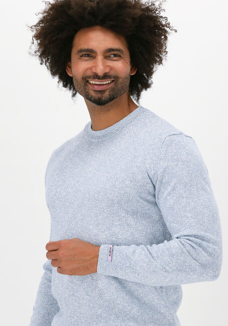 Lichtblauwe SCOTCH & SODA Trui MELANGE SWEATER CONTAINS RECYC - large