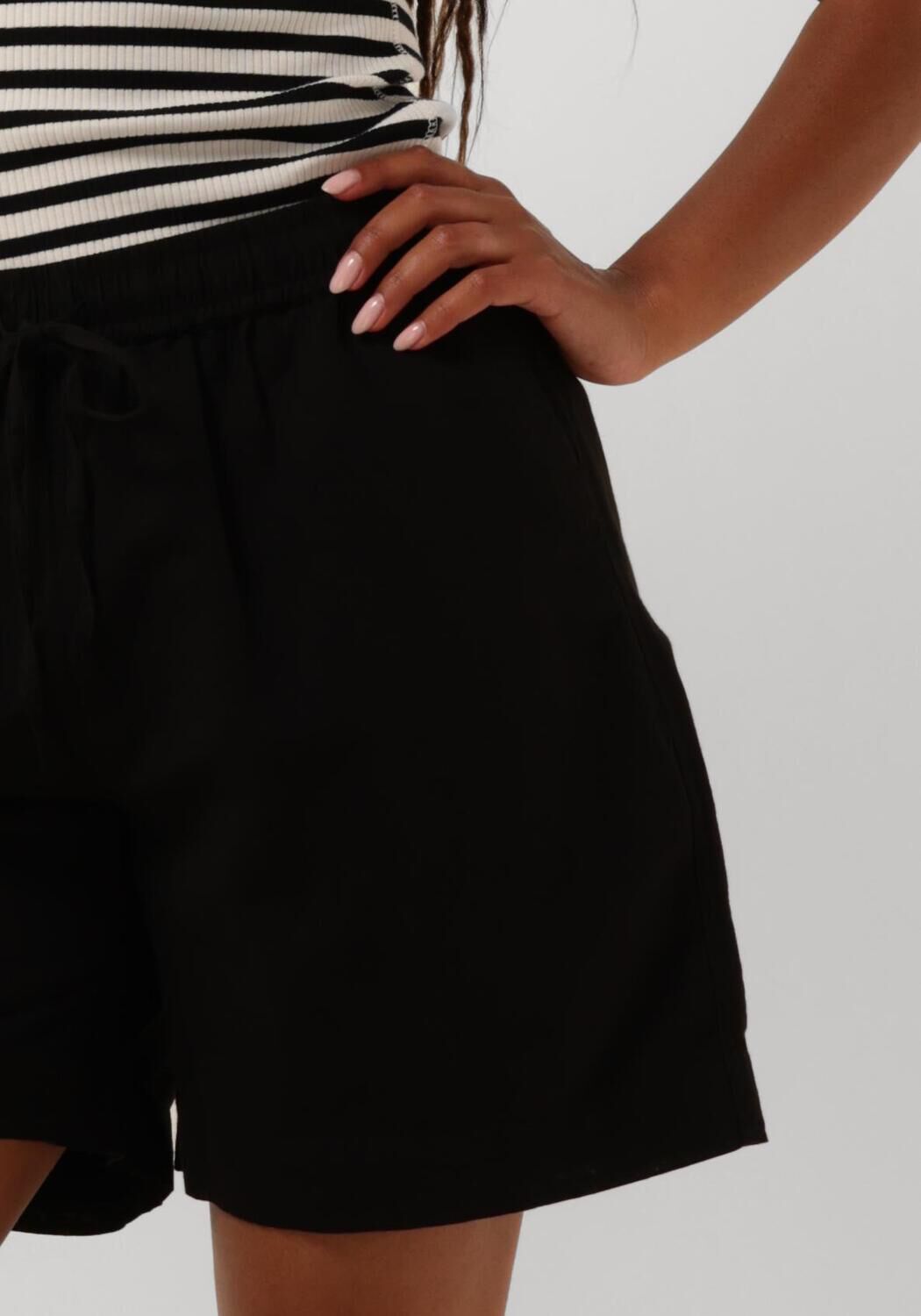 NEO NOIR Dames Broeken Shea Linen Shorts Zwart