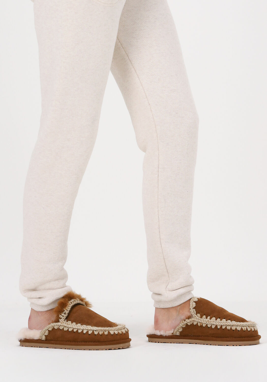 Cognac MOU Pantoffels SLIPPER FULL ESKIMO STITCH Omoda