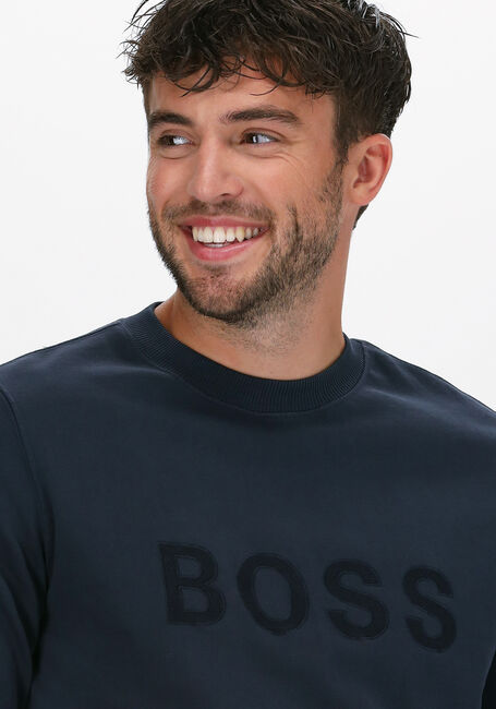Donkerblauwe BOSS BLACK Trui WELOGO 10236723 - large