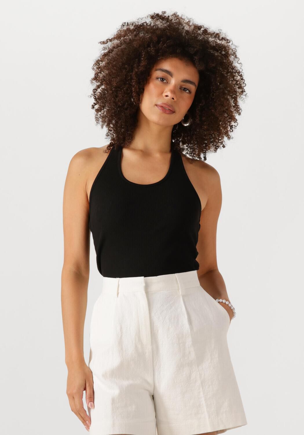 SELECTED FEMME Dames Tops & T-shirts Slfanna Sl Halterneck Top Zwart