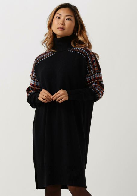 Zwarte SCOTCH & SODA Midi jurk ROLL NECL KNITTED DRESS - large