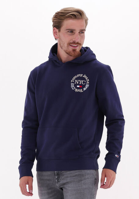 Donkerblauwe TOMMY JEANS Sweater TJM TIMELESS CIRCLE HOODIE - large
