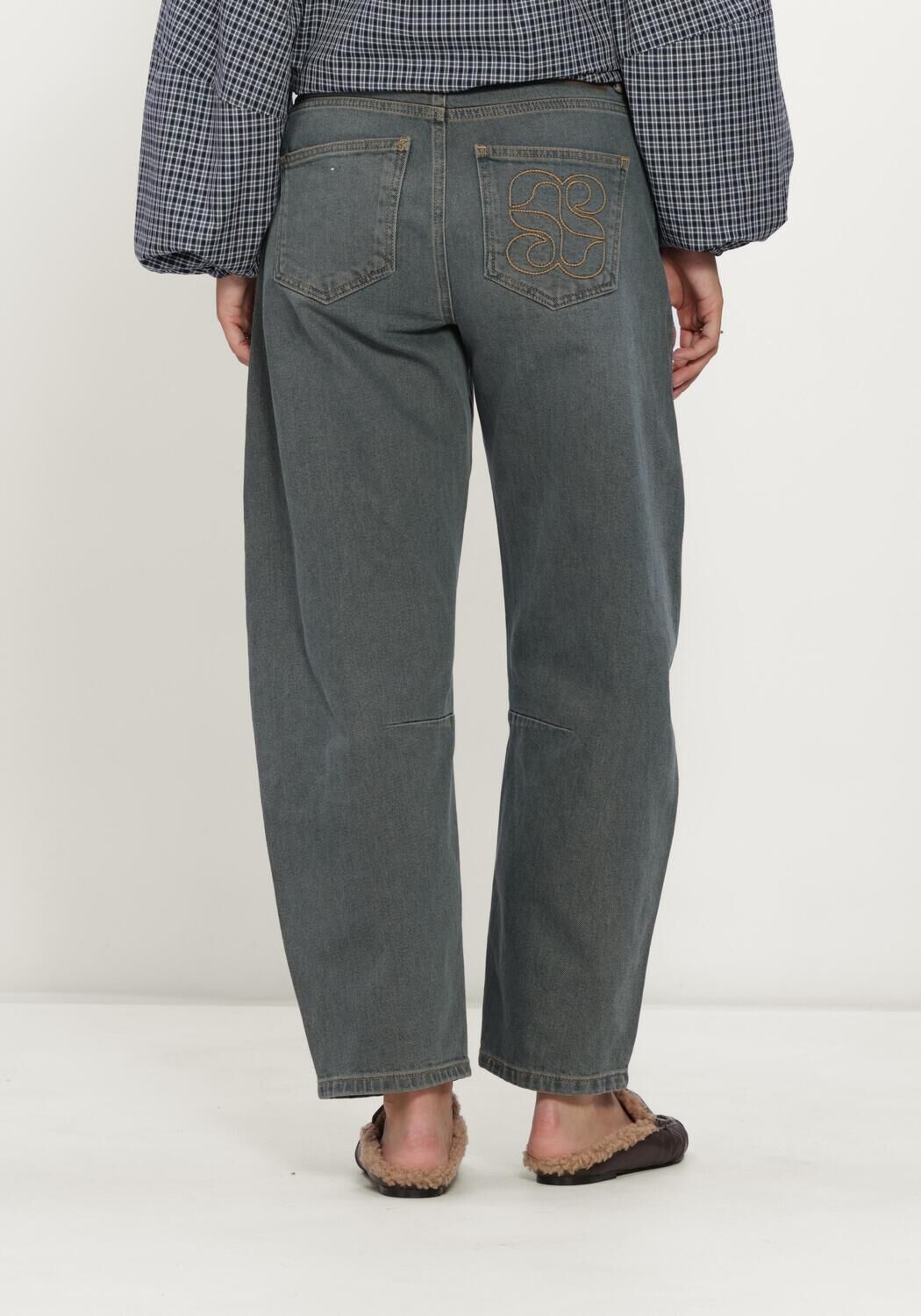 Donkergrijze MY ESSENTIAL WARDROBE Wide jeans JEANS BARREL MWHOTTIE139 LIMITED - large