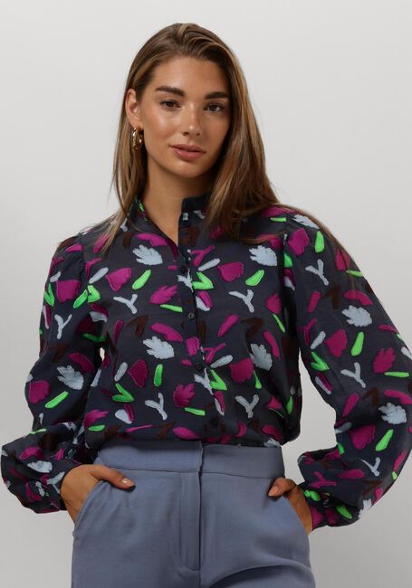 Blauwe POM AMSTERDAM Blouses FEATHERFEST BLUE - large