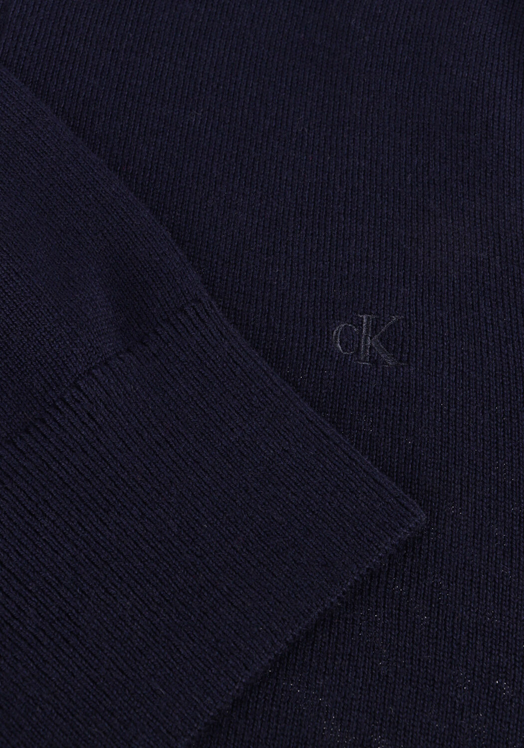 Donkerblauwe CALVIN KLEIN Trui LS 100% MERINO QZ 14GG - large