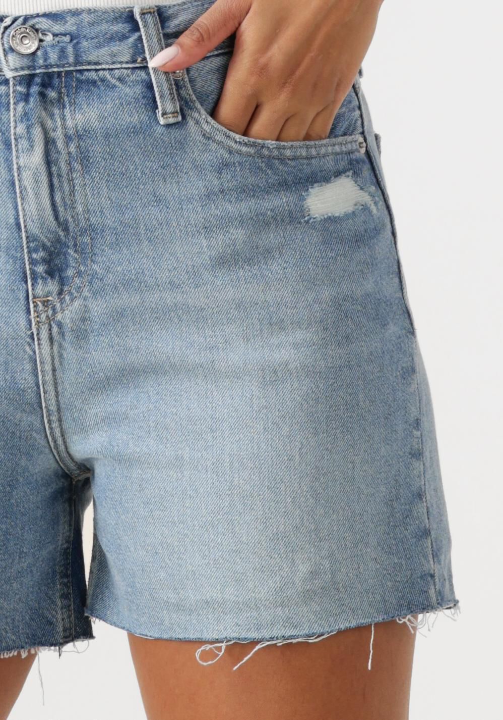 CALVIN KLEIN Dames Jeans Mom Short Blauw