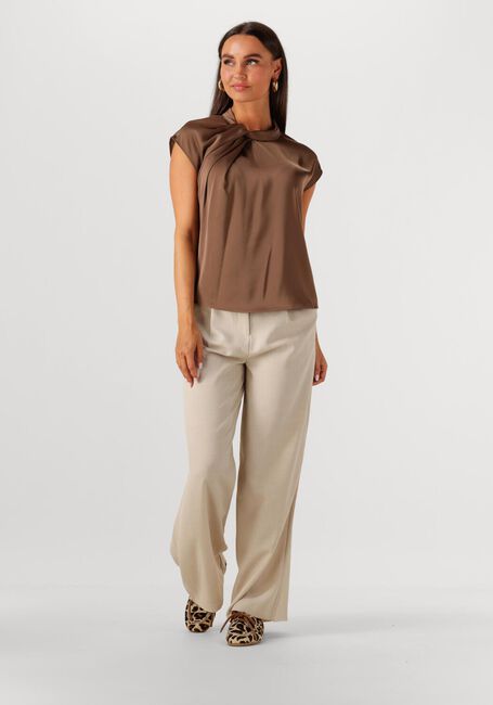Bruine NEO NOIR Blouses FLEUR DRAPY SATIN BLOUSE - large