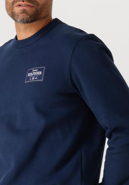 Blauwe TOMMY HILFIGER Sweater MONOTYPE LABEL SWEATSHIRT - large