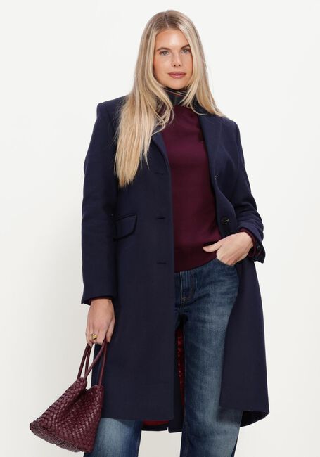 Donkerblauwe TOMMY HILFIGER Mantel WOOL CLASSIC SB COAT - large