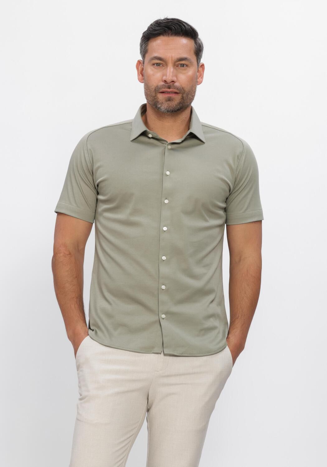 Groene DESOTO Casual overhemd CASUAL KENT 1/2 - large