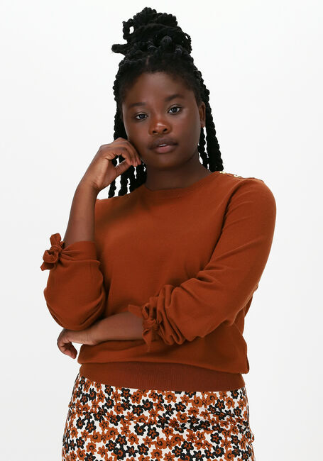 Cognac FABIENNE CHAPOT Trui MOLLY BOW PULLOVER - large