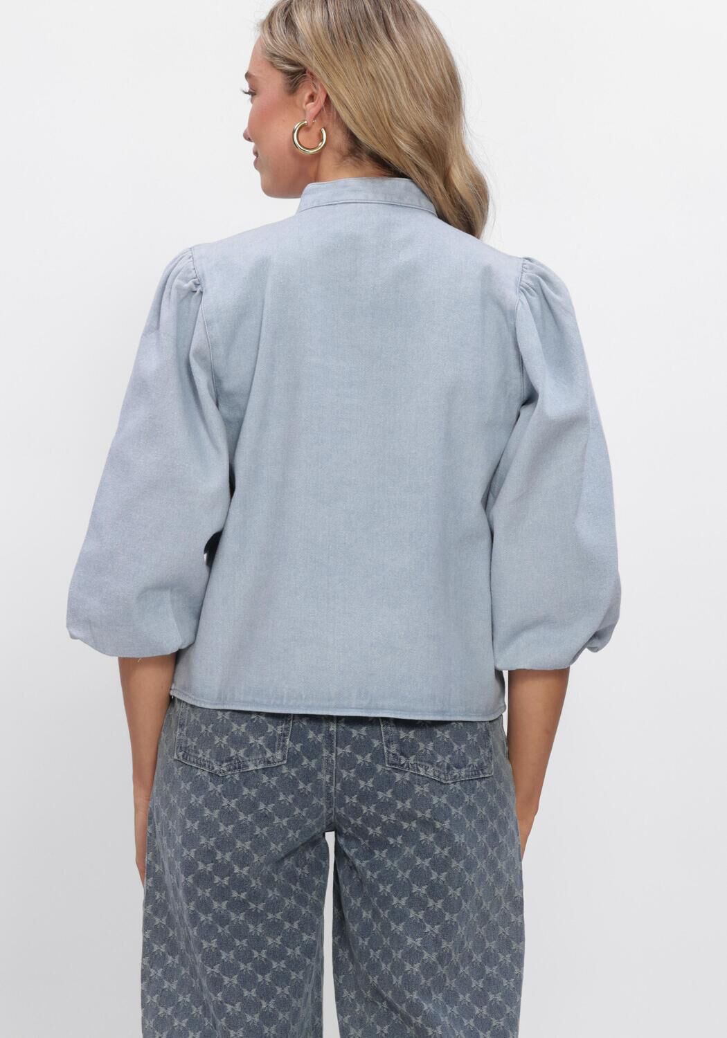 Blauwe MINUS Blouses MSNEW SOLENE DENIM SHIRT - large