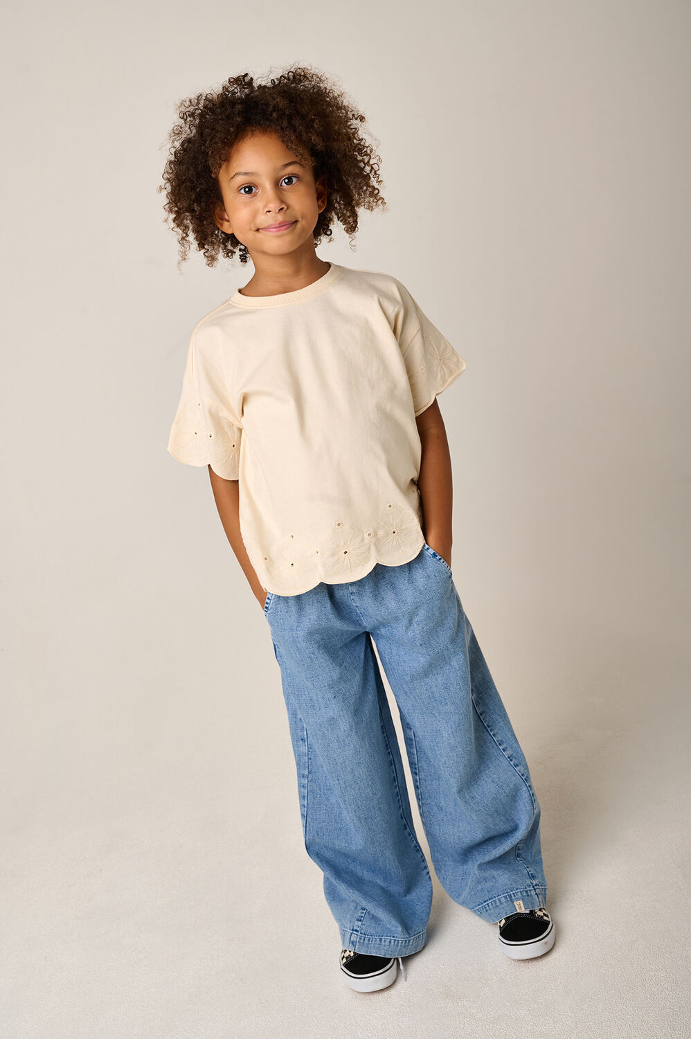 Blauwe TUMBLE 'N DRY Wijde broek MORA - large