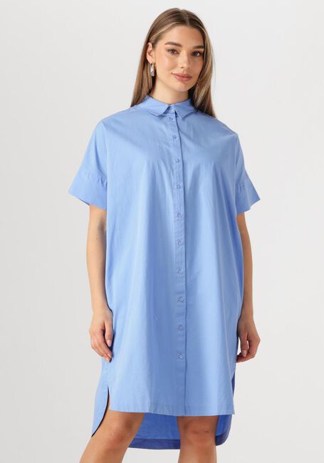 Lichtblauwe SELECTED FEMME Mini jurk SLFBLAIR 2/4 SHORT SHIRT DRESS - large