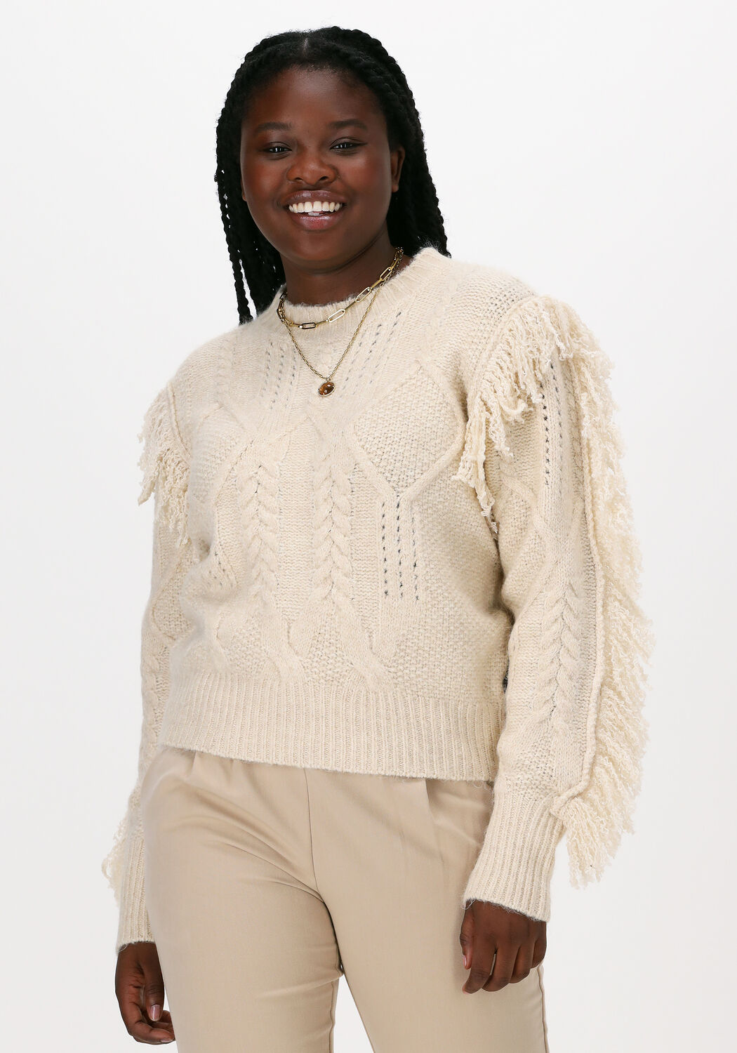 beige silvian heach trui sweater compton