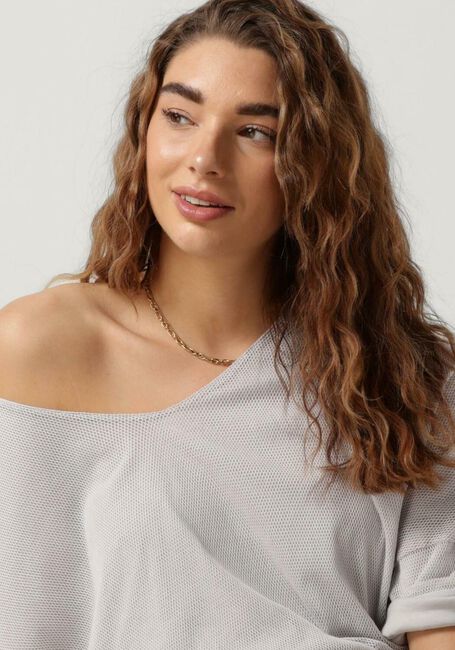 Grijze 10DAYS Top THIN SWEATER WAFFLE - large