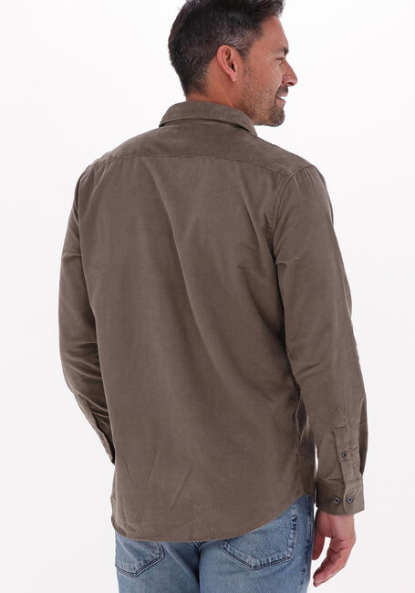 Taupe SELECTED HOMME Casual overhemd REGBEN JAMIN CORD SHIRT - large