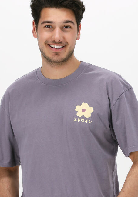 Paarse EDWIN T-shirt HANADOROBO IV NATURAL TS - large