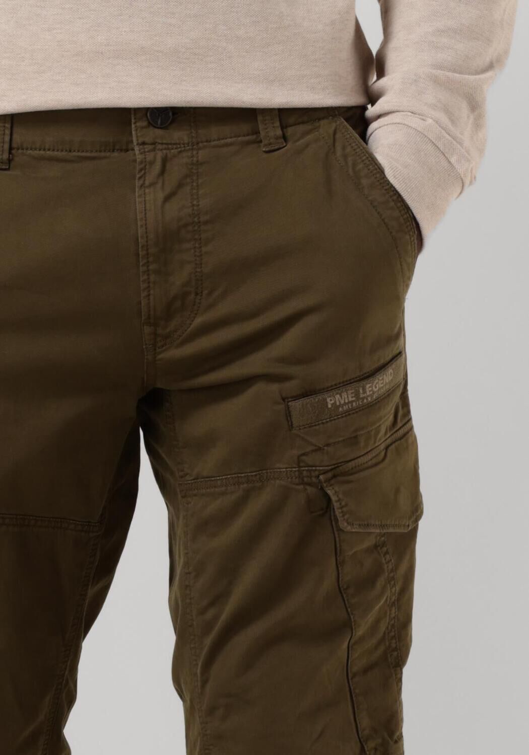 PME LEGEND Heren Broeken Nordrop Cargo Stretch Twill Groen