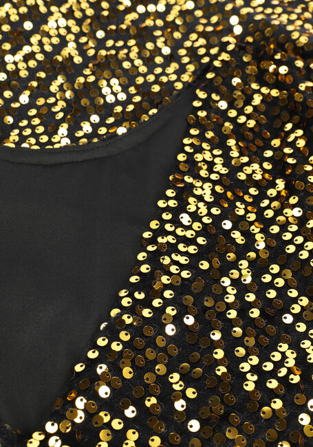 Gouden COLOURFUL REBEL Mini jurk TINA GOLD SEQUINS MINI STRAIGH - large