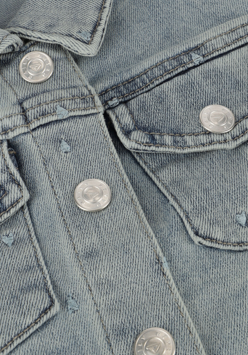 DAILY7 Meisjes Blazers Denim Gilet Allover Print Blauw