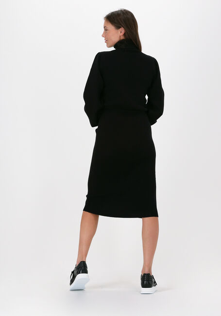 Zwarte MSCH COPENHAGEN Midi jurk PHILINA LIKE LS DRESS - large