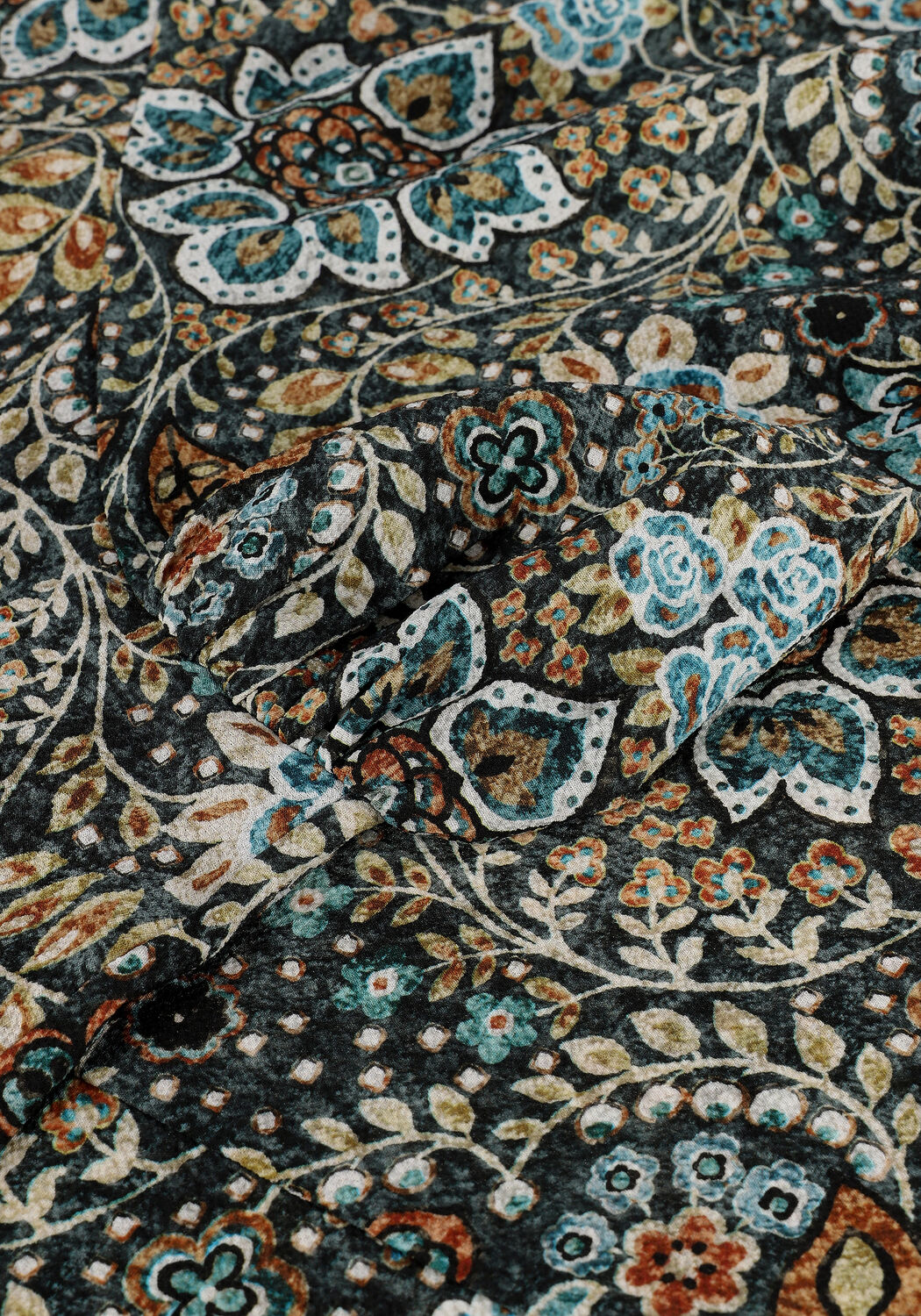 Witte SUMMUM Blouses TOP FLOWERS AND LEAVES - large