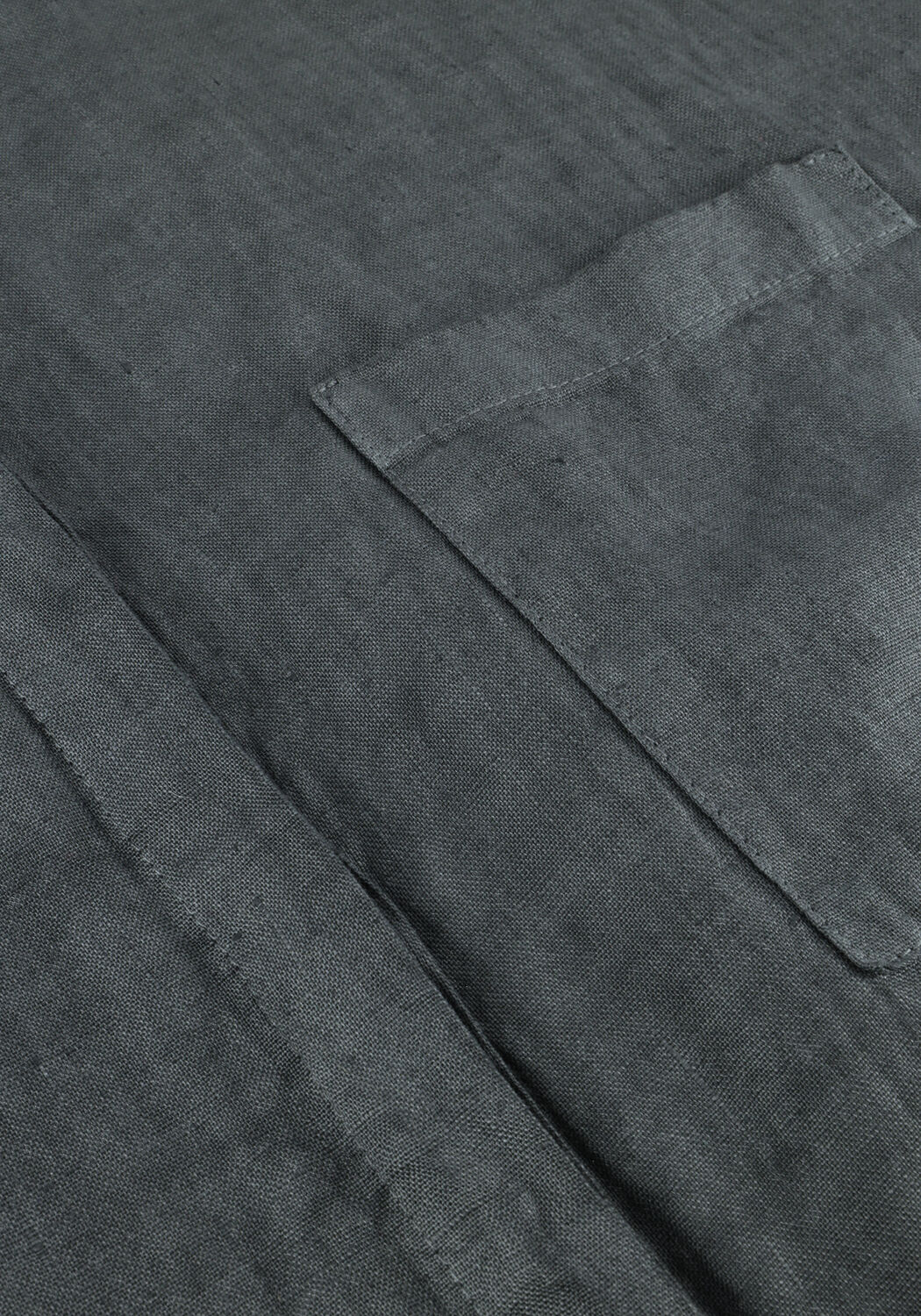 Donkergroene BY-BAR Mini jurk HELLA LINEN DRESS - large