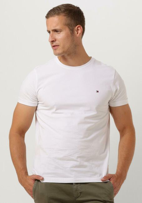Witte TOMMY HILFIGER T-shirt CORE STRETCH SLIM C-NECK - large