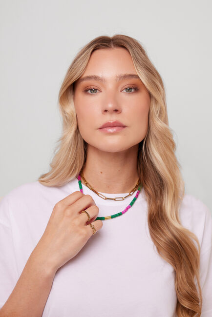 Gouden NOTRE-V Ketting KETTING SCHAKEL #2 - large