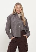 Bruine OBJECT Blouses OBJZILA L/S RE SHIRT NOOS