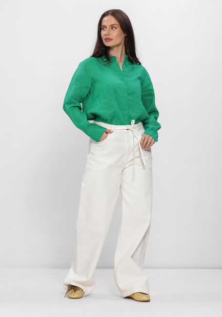 Groene TOMMY HILFIGER Blouses ESS LINEN RELAXED LS - large