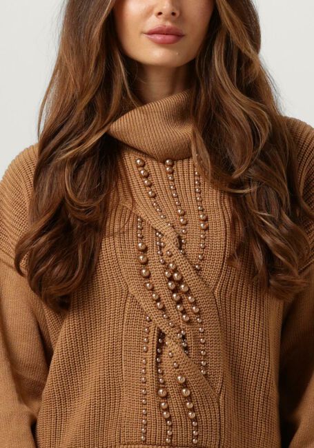 Camel LIU JO Trui MAGLIA CHIUSA M/L D/VITA PERLE - large